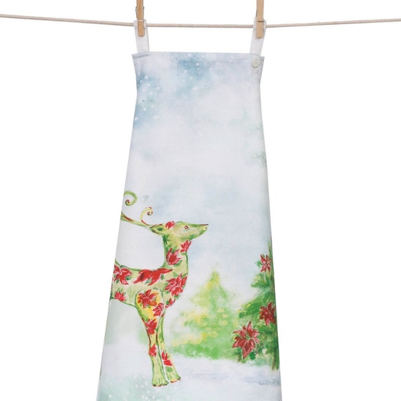 April Cornell Kids Apron Poinsettia O/S NWT - Picture 2 of 2